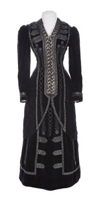 Day Suit in Midnight Blue Velvet, 1910s