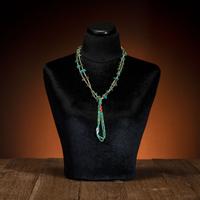 Pueblo Turquoise Tab Necklace, with Joclas