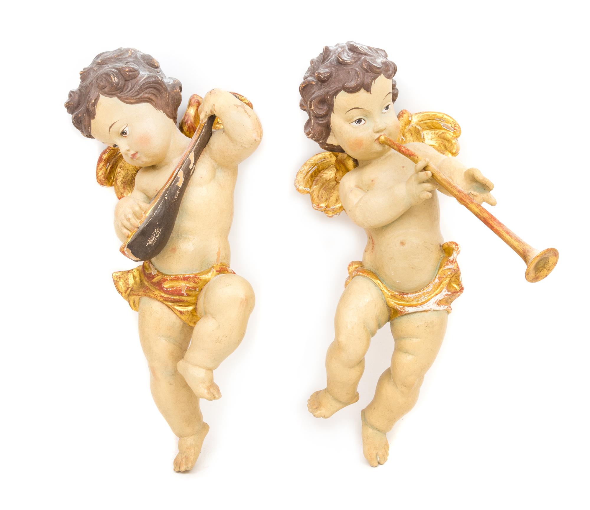 Two Painted and Parcel Gilt Figures Height 15 inches. — 19TH/20TH CENTURY