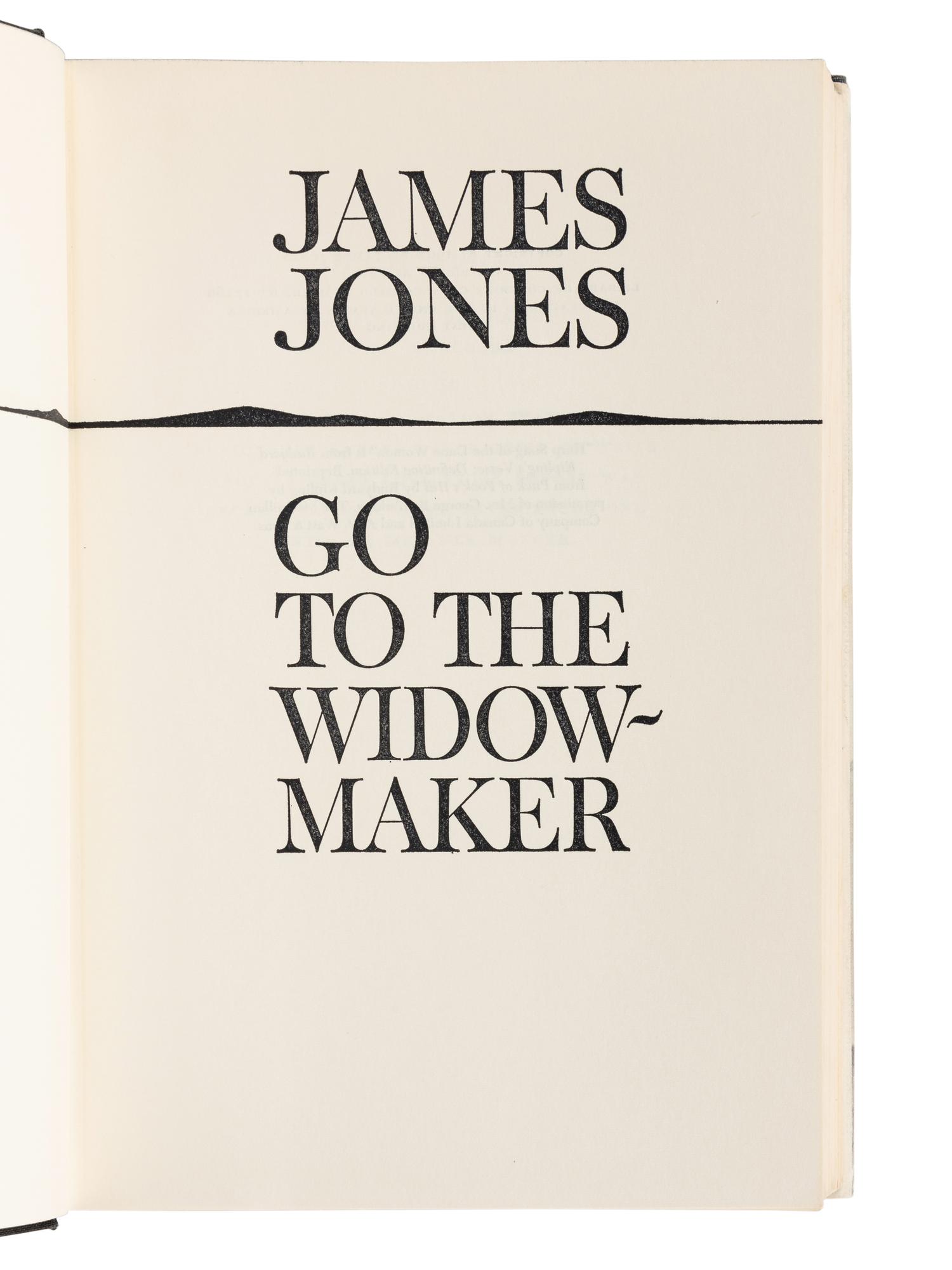 JONES, James (1921-1977). A group of 4 works, MOST FIRST EDITION, comprising: