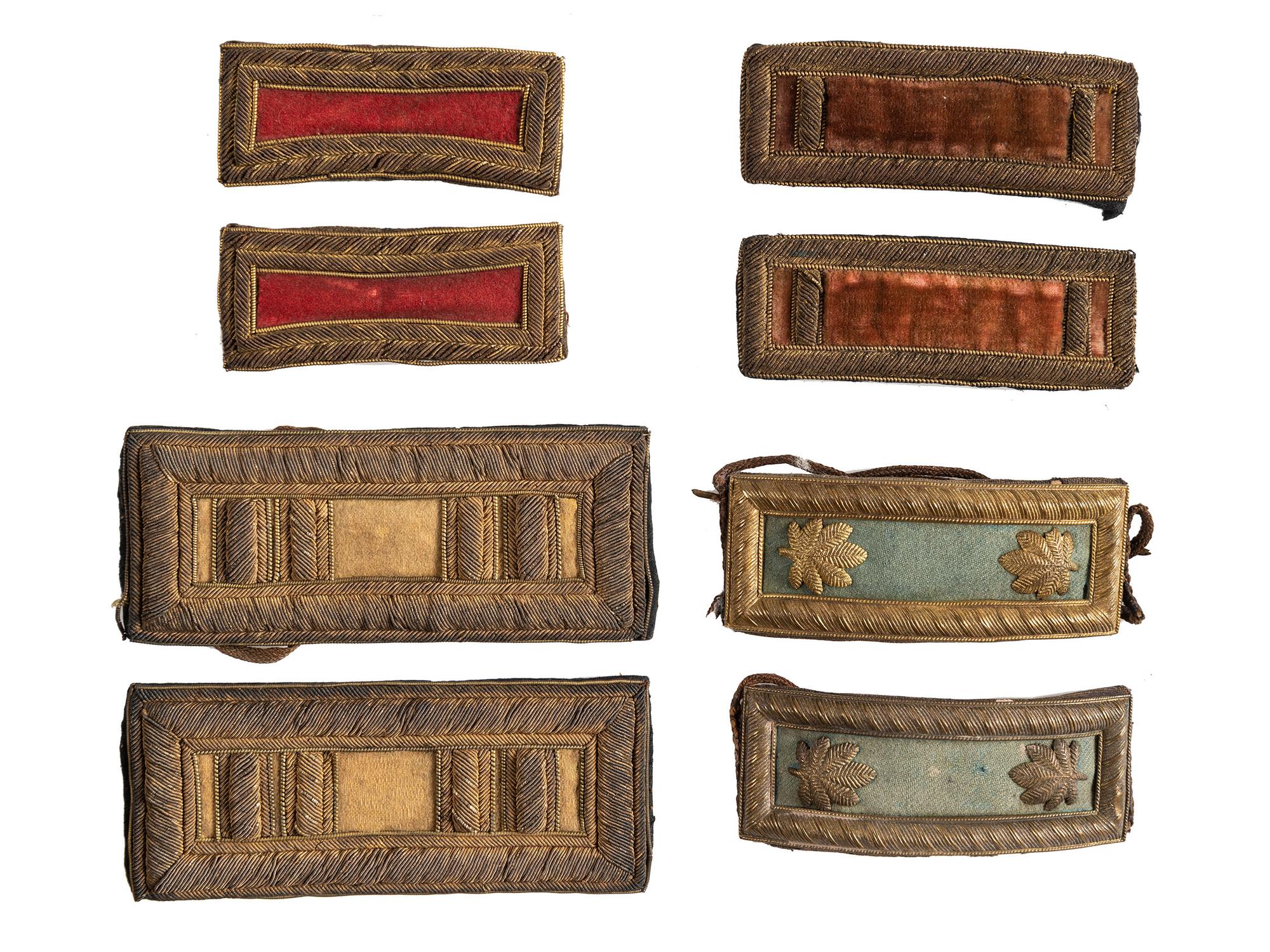 [CIVIL WAR] Miscellaneous accoutrements, including spurs, shoulder straps, militia buckle and 5-second fuse.