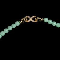A Chinese Jadeite Bead Necklace 翡翠珠链一條