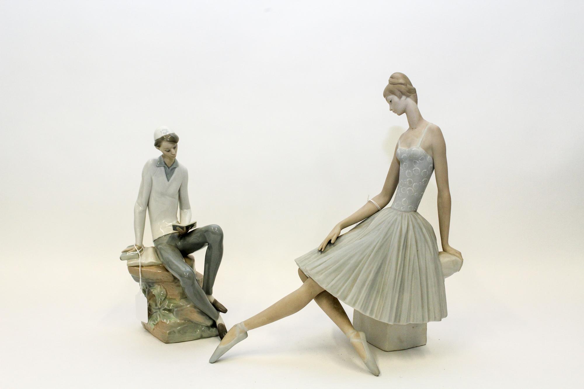 Two Lladro Figures Height of taller 14 1/2 inches. — SECOND HALF 20TH CENTURY