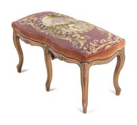 A Louis XV Style Needlepoint Upholstered Bench