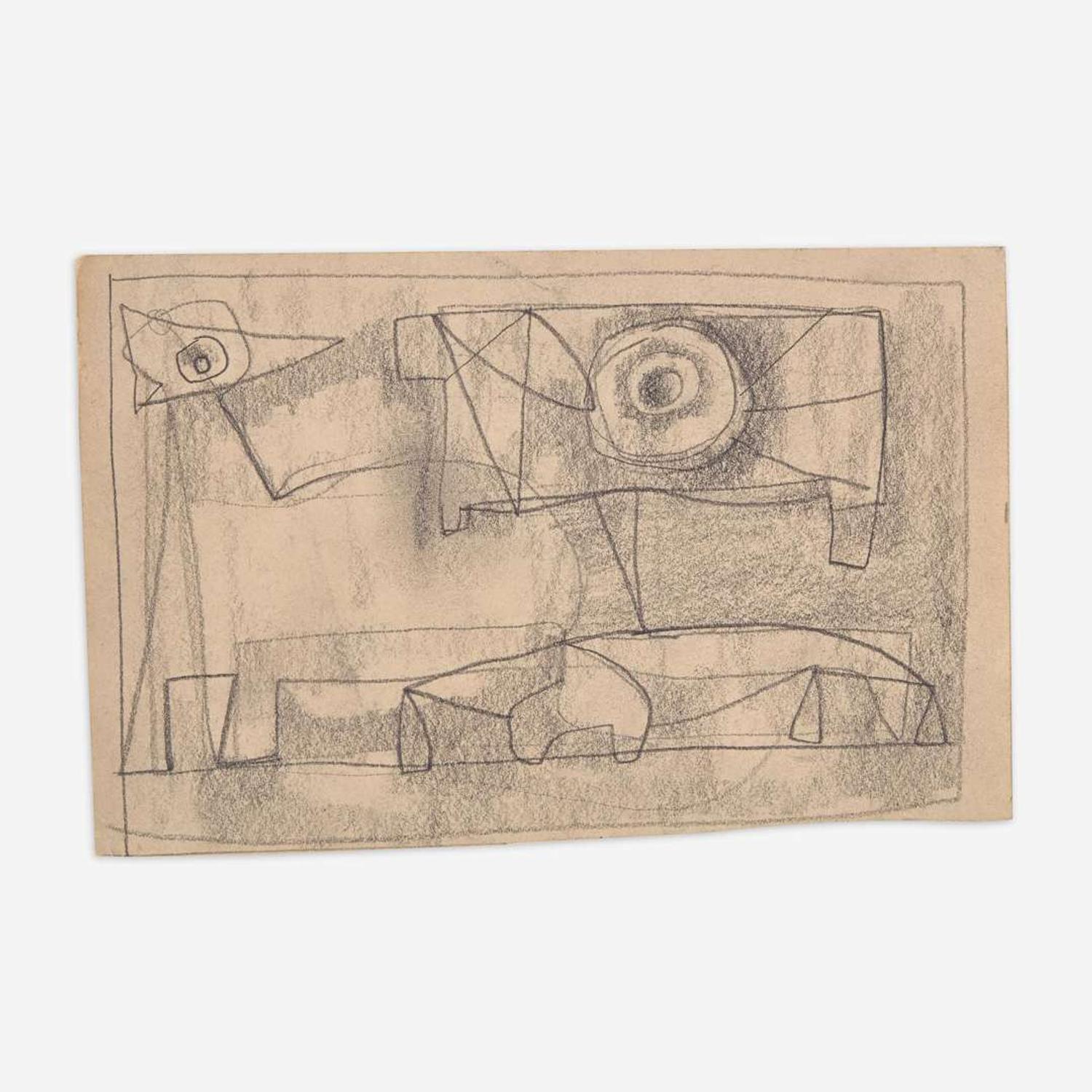 William Baziotes (American, 1912-1963) Glyphic Studies (Set of 4)