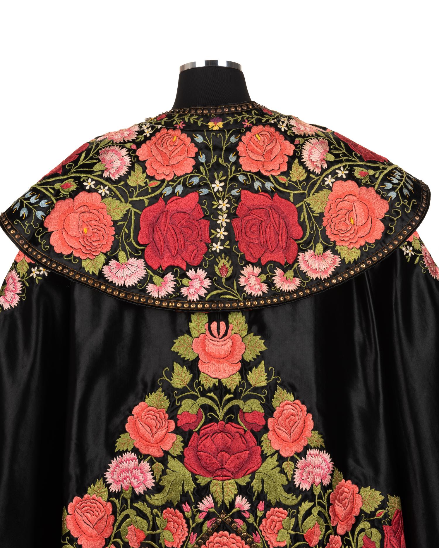 Embroidered Satin Matador Cape, 1950s