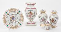 Five Samson Porcelain Articles Height of tallest 11 1/4 inches.