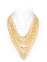 ANGELA PINTALDI, MULTISTRAND COLORED SAPPHIRE BEAD NECKLACE