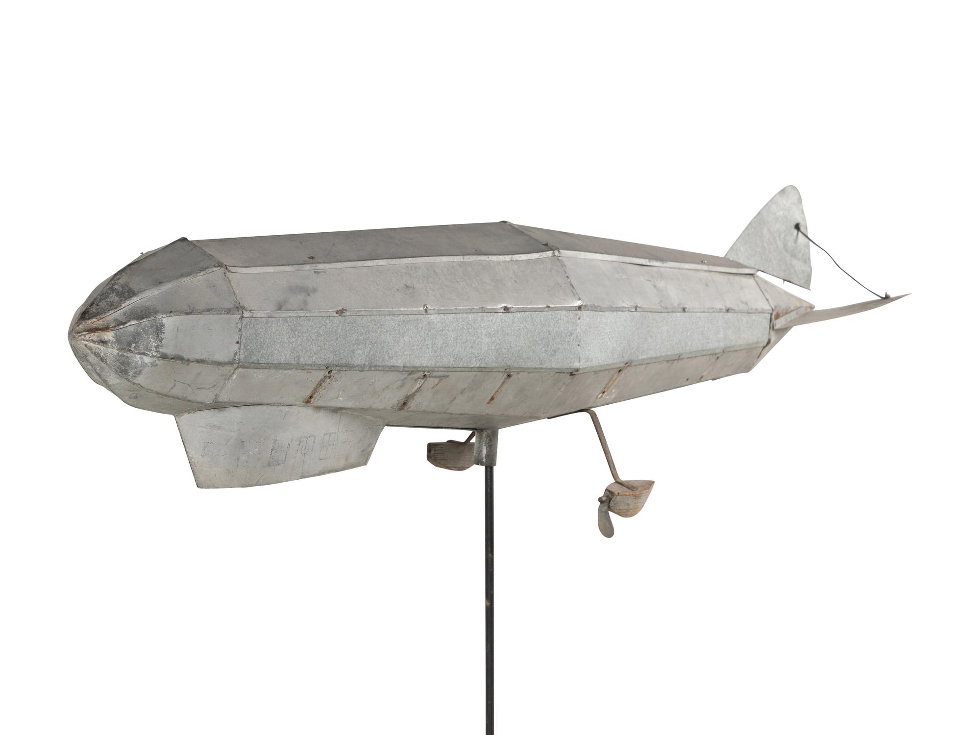 A Large Sheet Metal Floating Zeppelin Toy