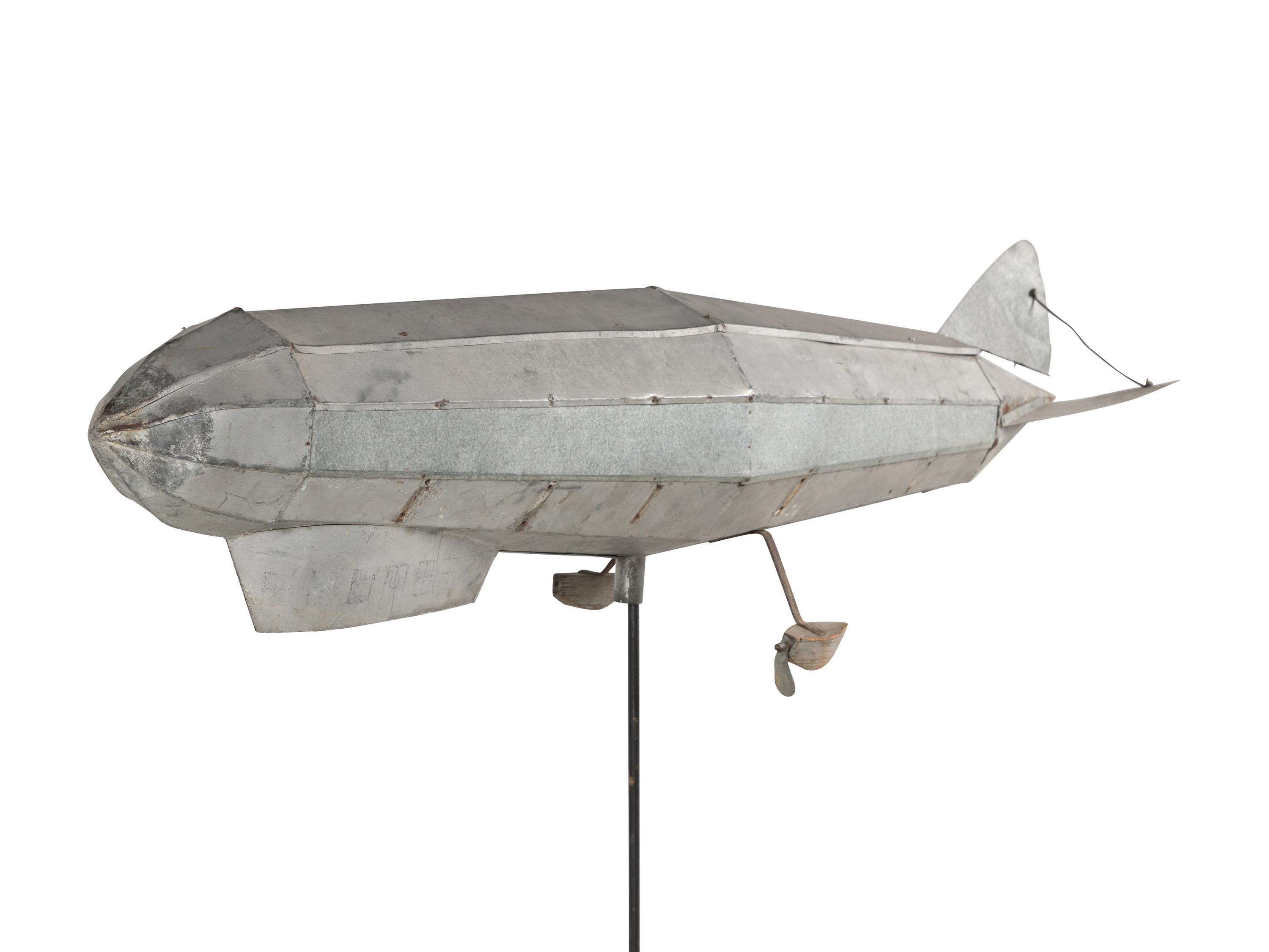 A Large Sheet Metal Floating Zeppelin Toy