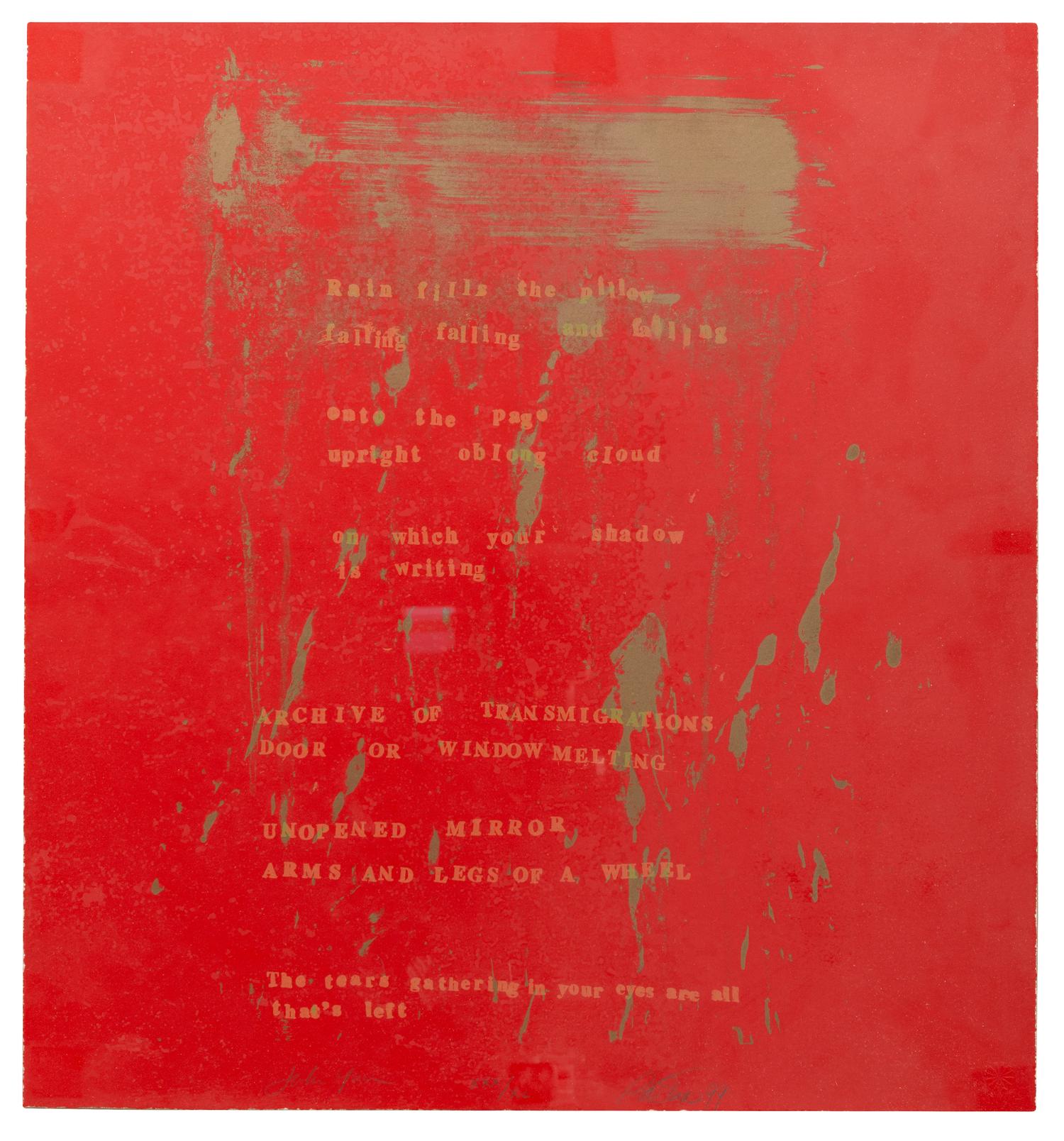Pat Steir (American, 1940-2026) — Rain Pillow , 2000