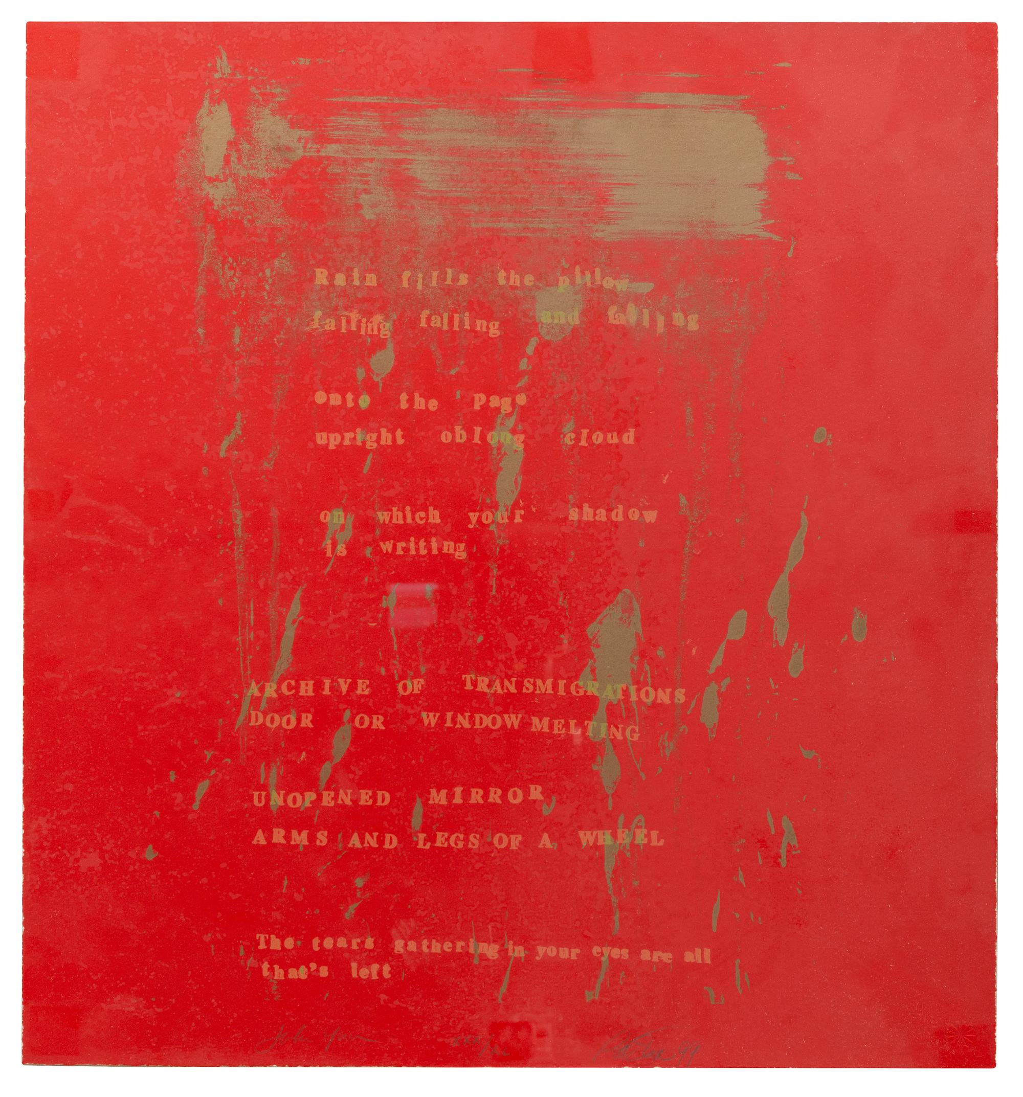 Pat Steir (American, 1940-2026) — Rain Pillow , 2000