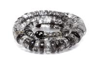 A White Gold, Tourmalinated Quartz, Onyx and Diamond Wrap-Around Bracelet,