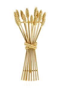 An 18 Karat Yellow Gold Wheat Motif Brooch, Tiffany & Co., 11.00 dwts.