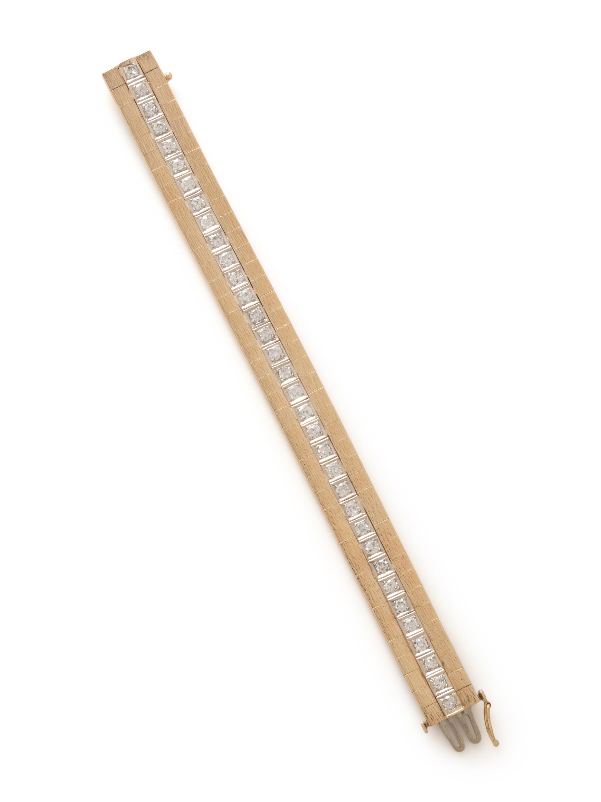 YELLOW GOLD AND DIAMOND BRACELET
