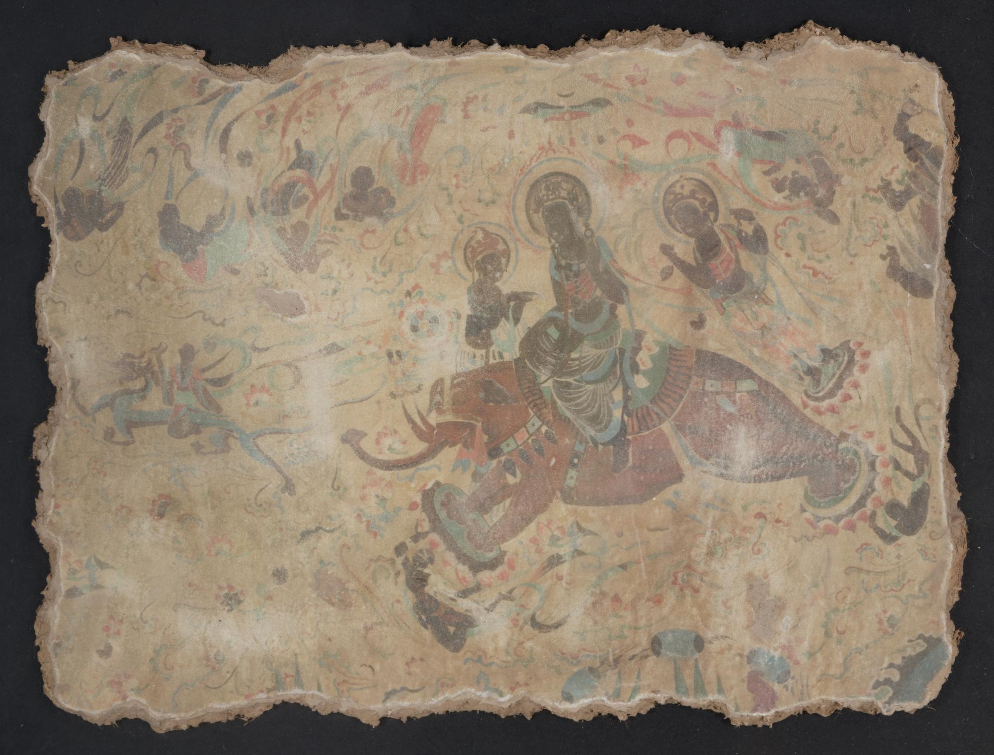 A Possibly Dunhuang Fresco Fragment