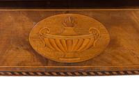 A Pair of George III Style Mahogany and Marquetry Flip-Top Tables