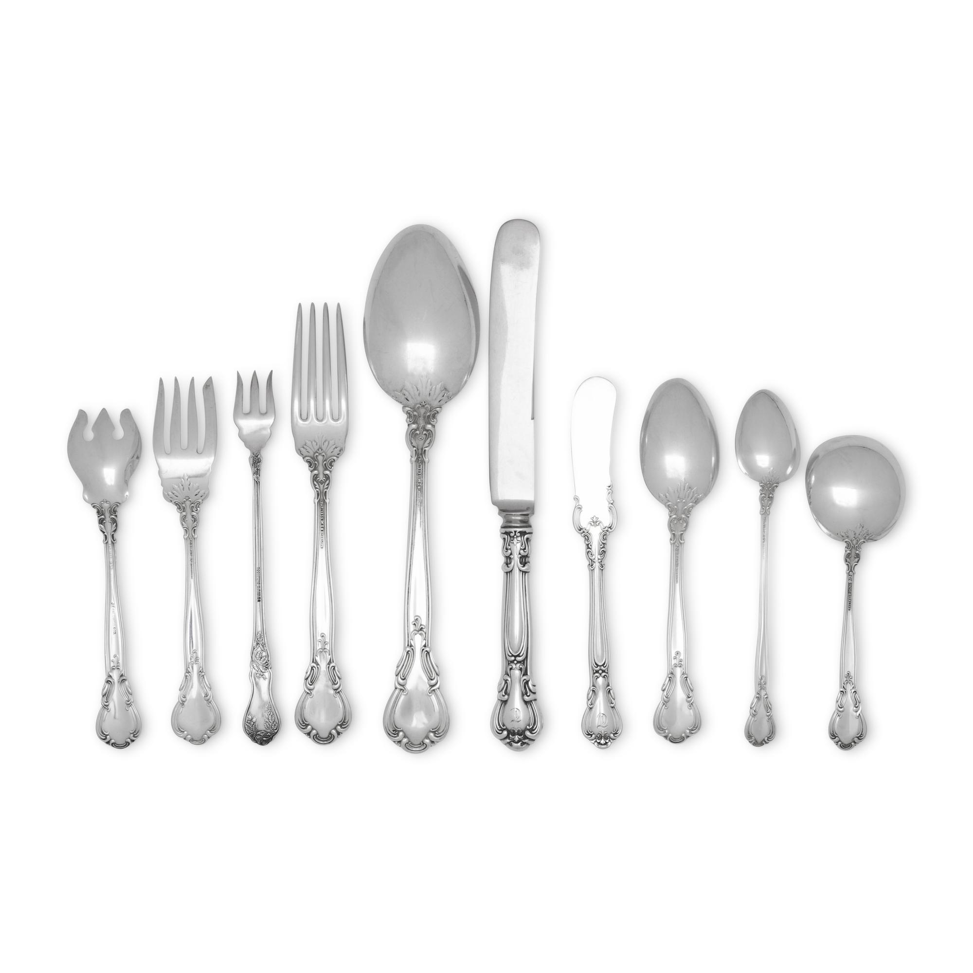 An American Silver Flatware Service