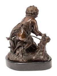 A Continental Patinated Bronze Figural Group