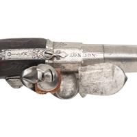 Pair of Queen Anne Flintlock Pistols by Freeman in Reconfigured Modern Case