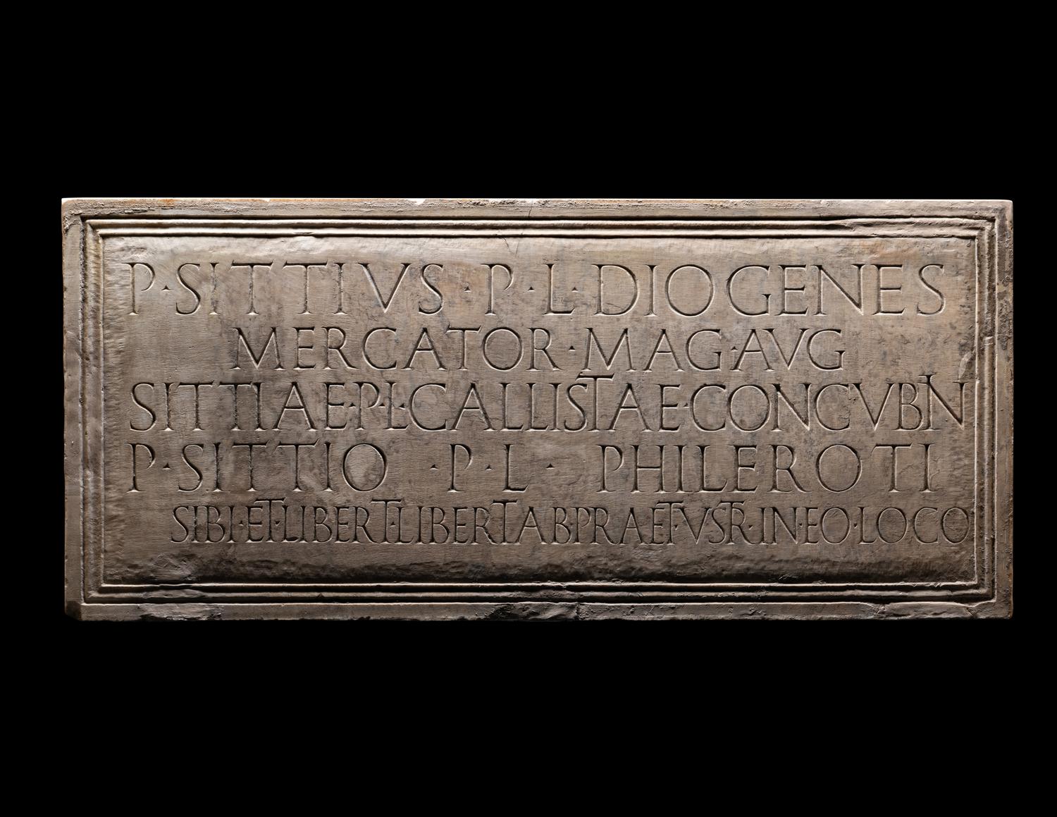 A Roman Marble Inscribed Panel