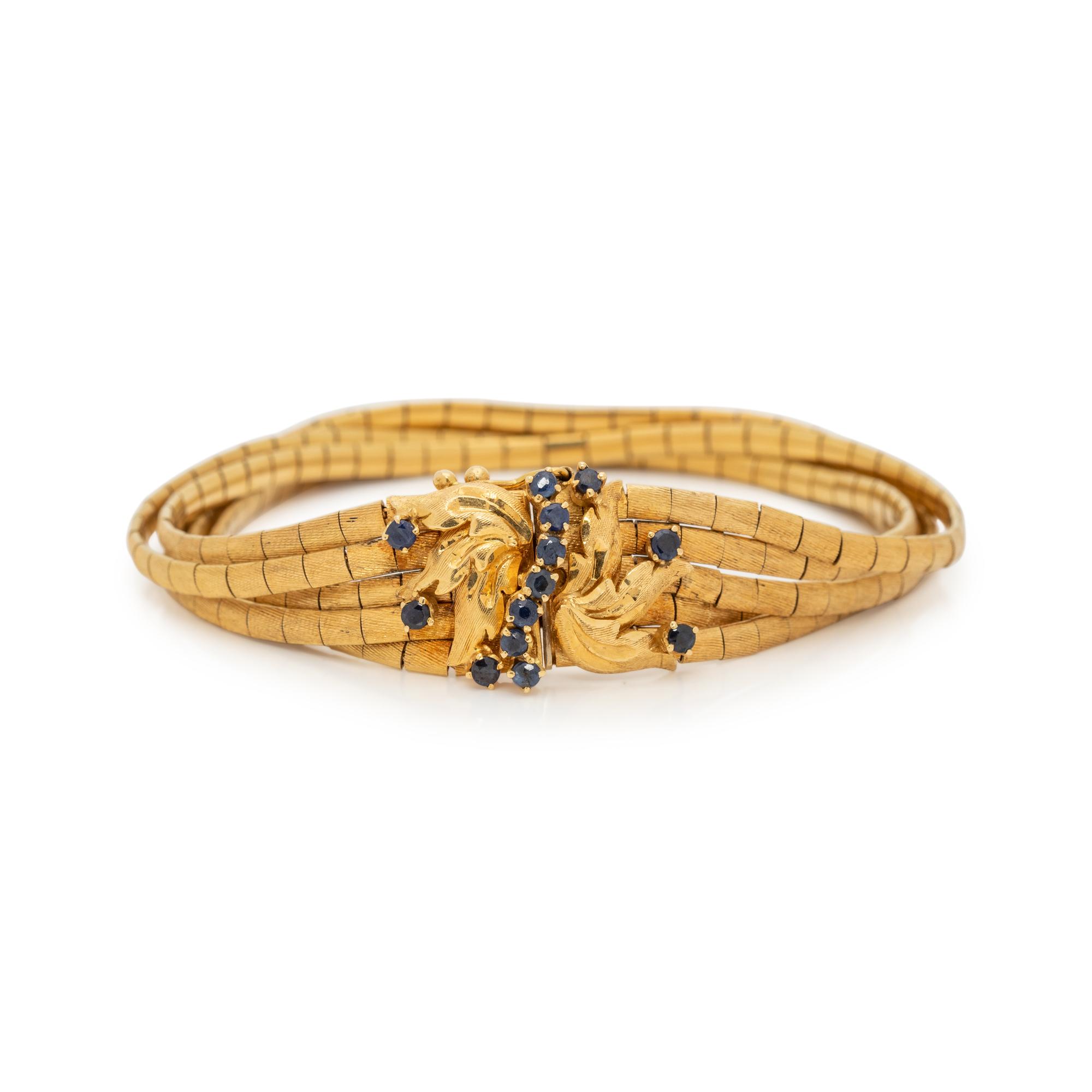 YELLOW GOLD AND SAPPHIRE BRACELET