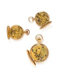 A Collection of 18 and 14 Karat Yellow Gold Pocket Watches, Elgin and Waltham, 144.10 dwts.