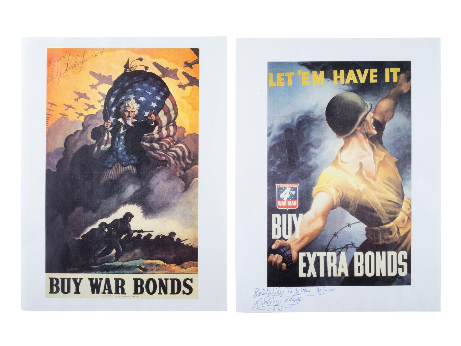 [WWII - MEDAL OF HONOR]. 88 signatures from 16 Congressional Medal of Honor recipients.