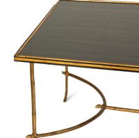 A Gilt Metal Faux Bamboo Cocktail Table