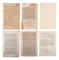 [POLITICS IN AMERICA -- 1860 ELECTION]. A group of ballots and pamphlets related to the 1860 presidential election.