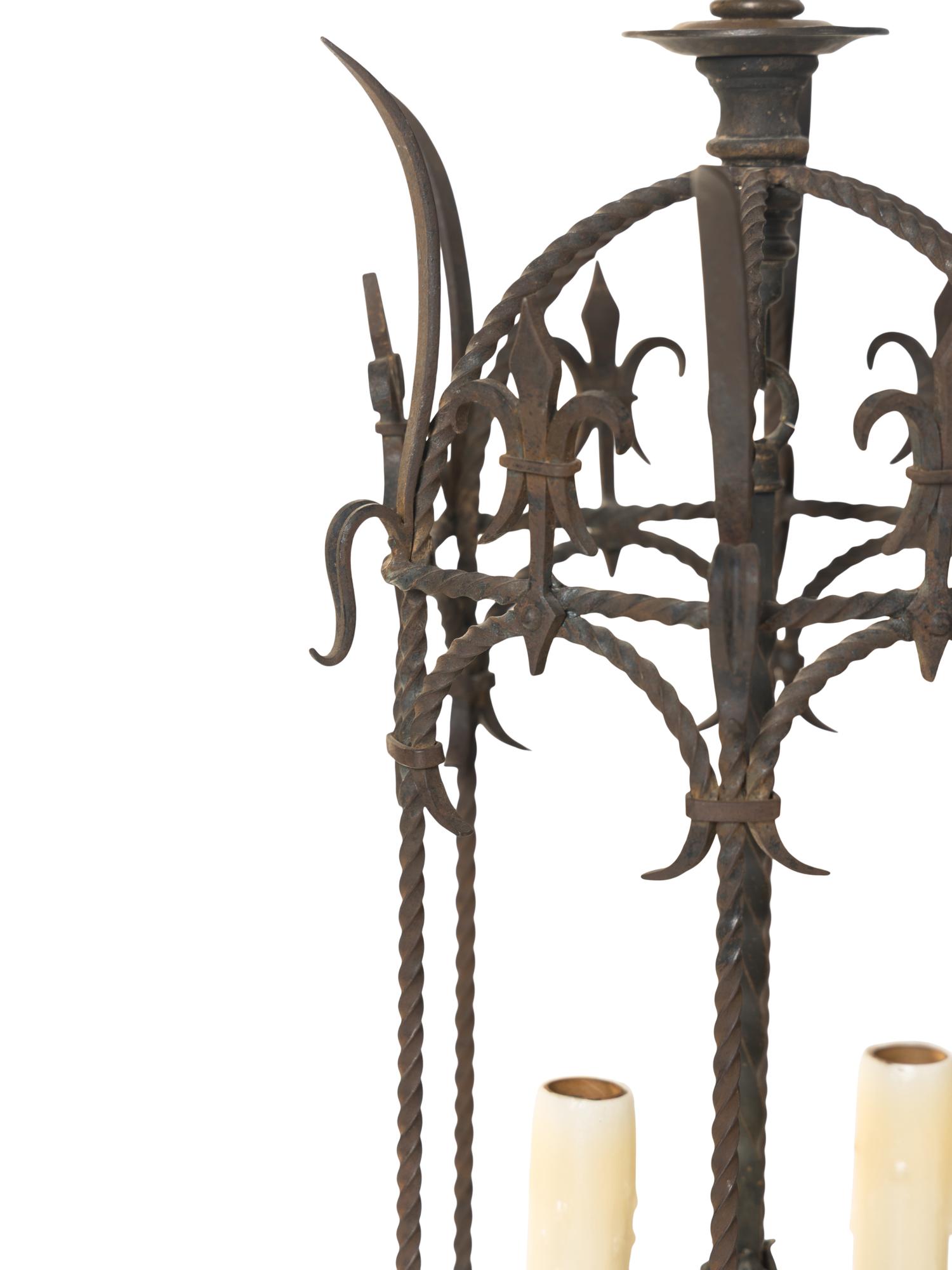 A Gothic Style Iron Hall Lantern