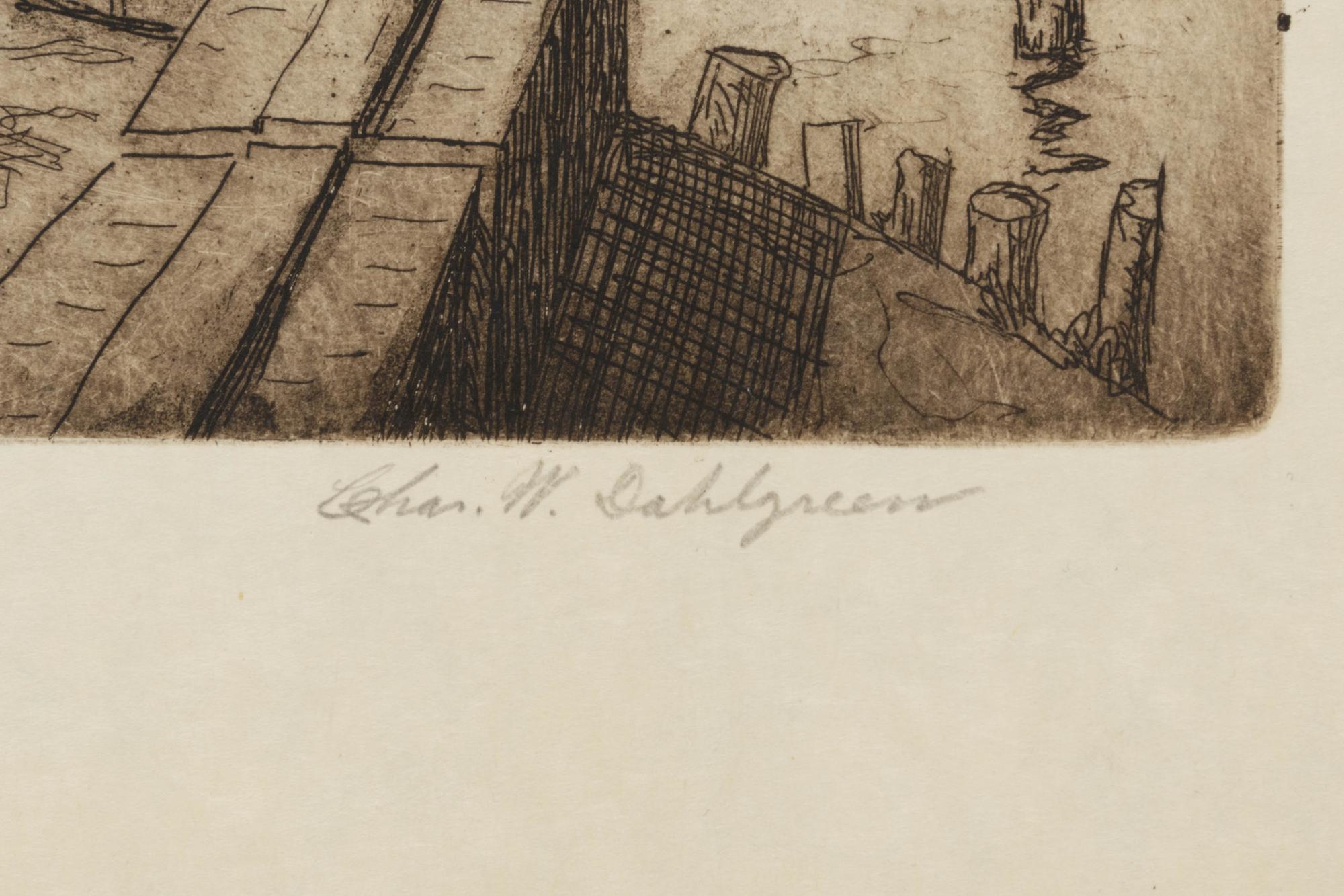 Adams St. Bridge and Untitled (Snow Scene)