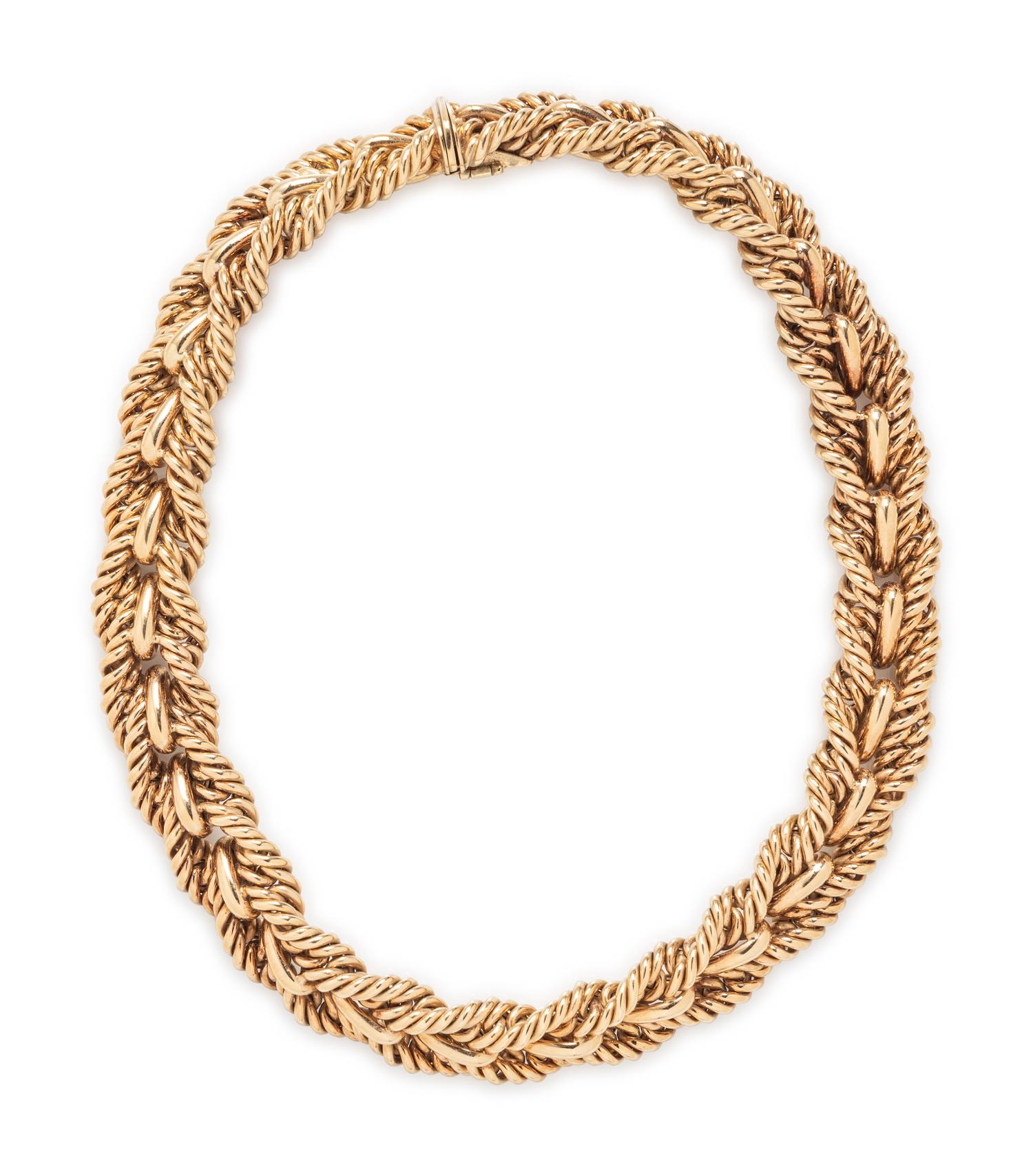 TIFFANY & CO., YELLOW GOLD NECKLACE