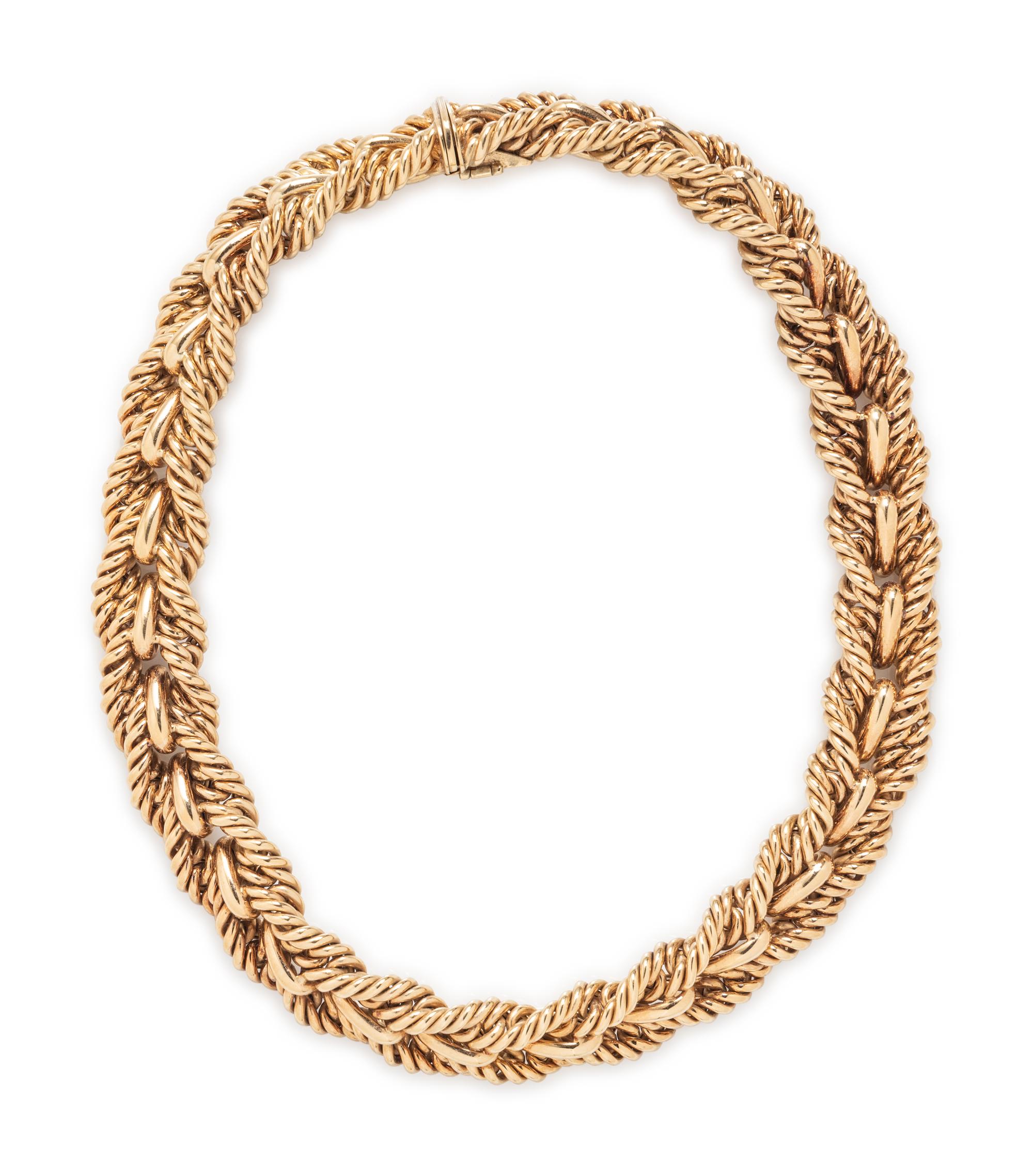 TIFFANY & CO., YELLOW GOLD NECKLACE