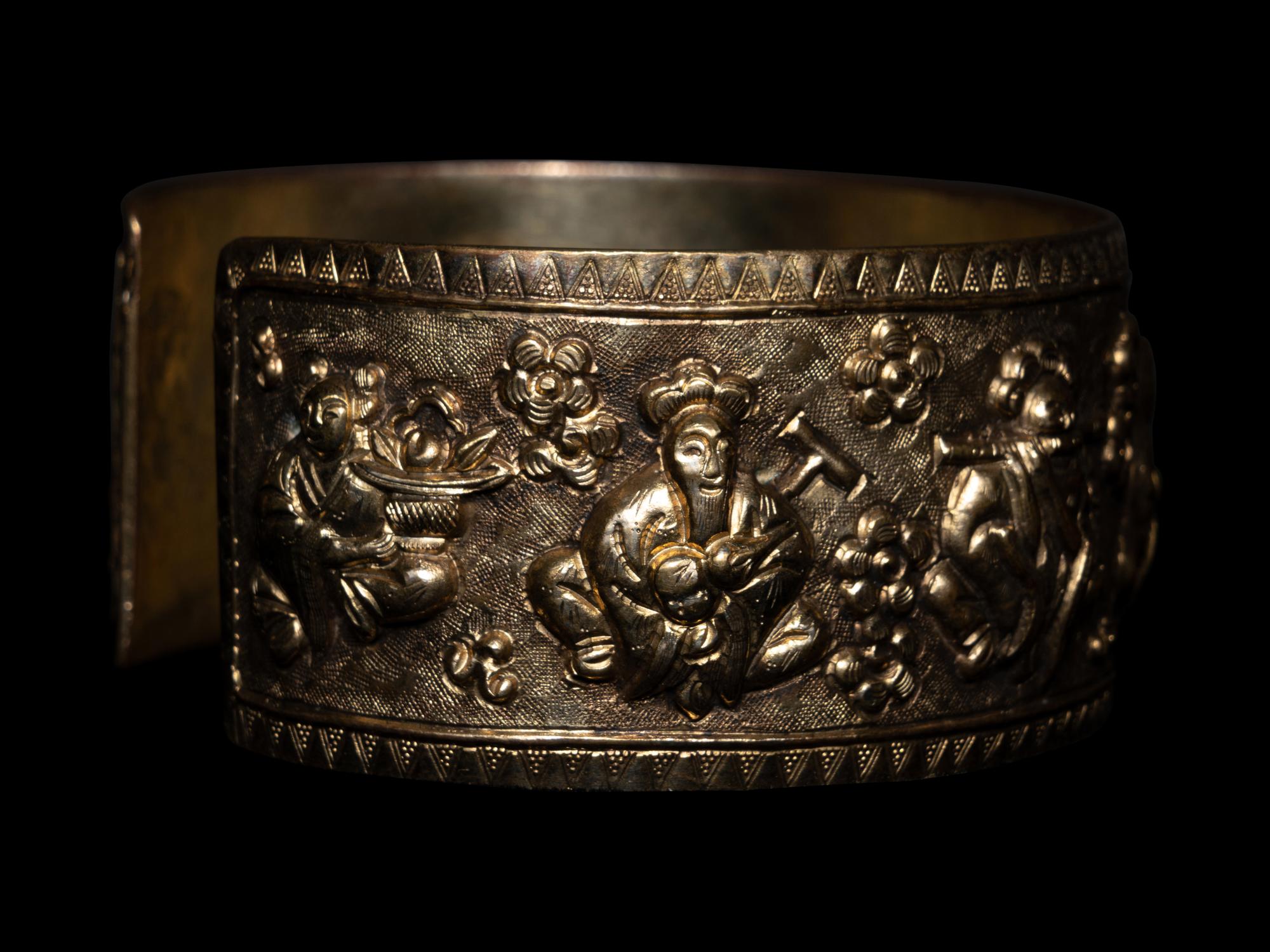 Three Chinese Metal Bracelets