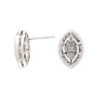 WHITE GOLD, DIAMOND, AND SAPPHIRE EARRINGS