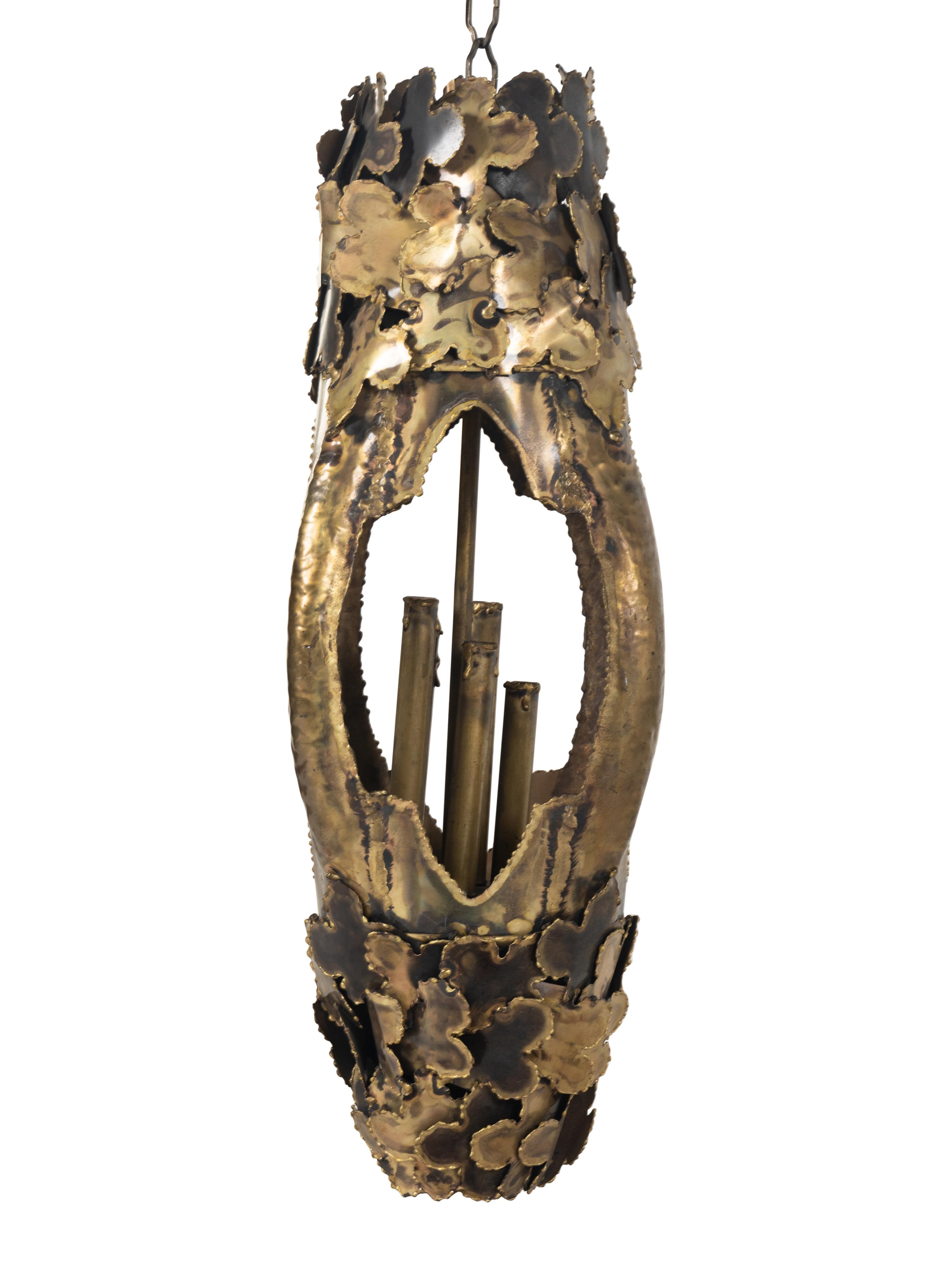 Brutalist Chandelier, c. 1970 Feldman, USA