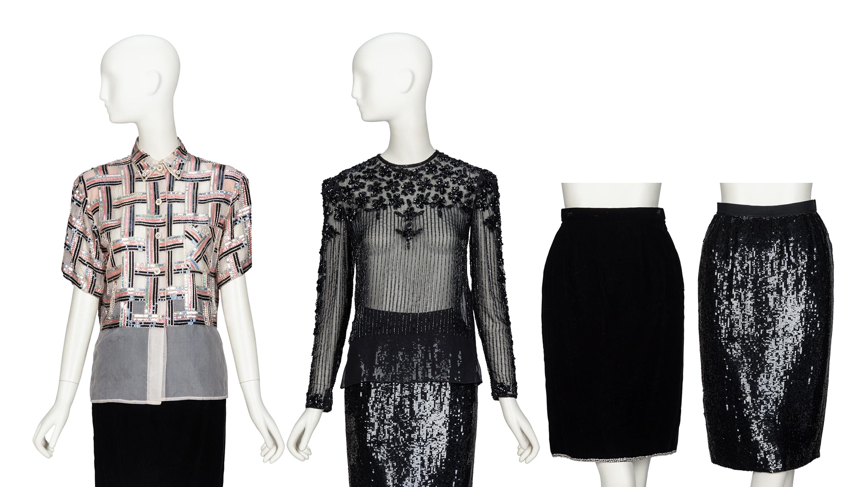 Oscar de la Renta, Four Embellished Separates, 1980's Runway Samples