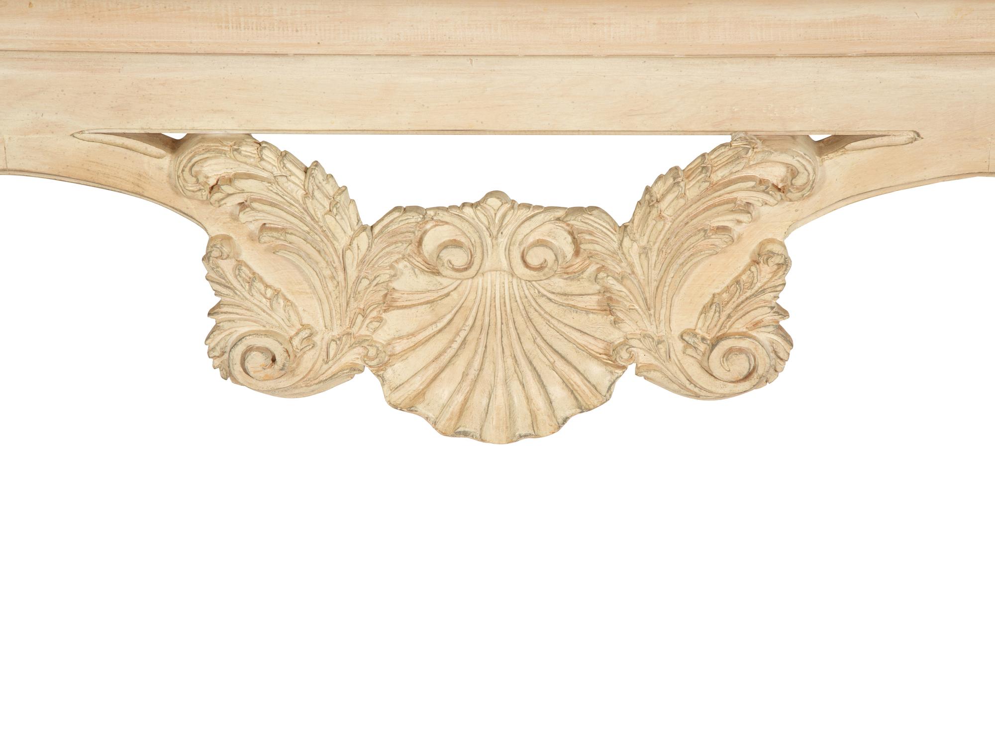 An Italian Painted Console Table with Faux Marble Top