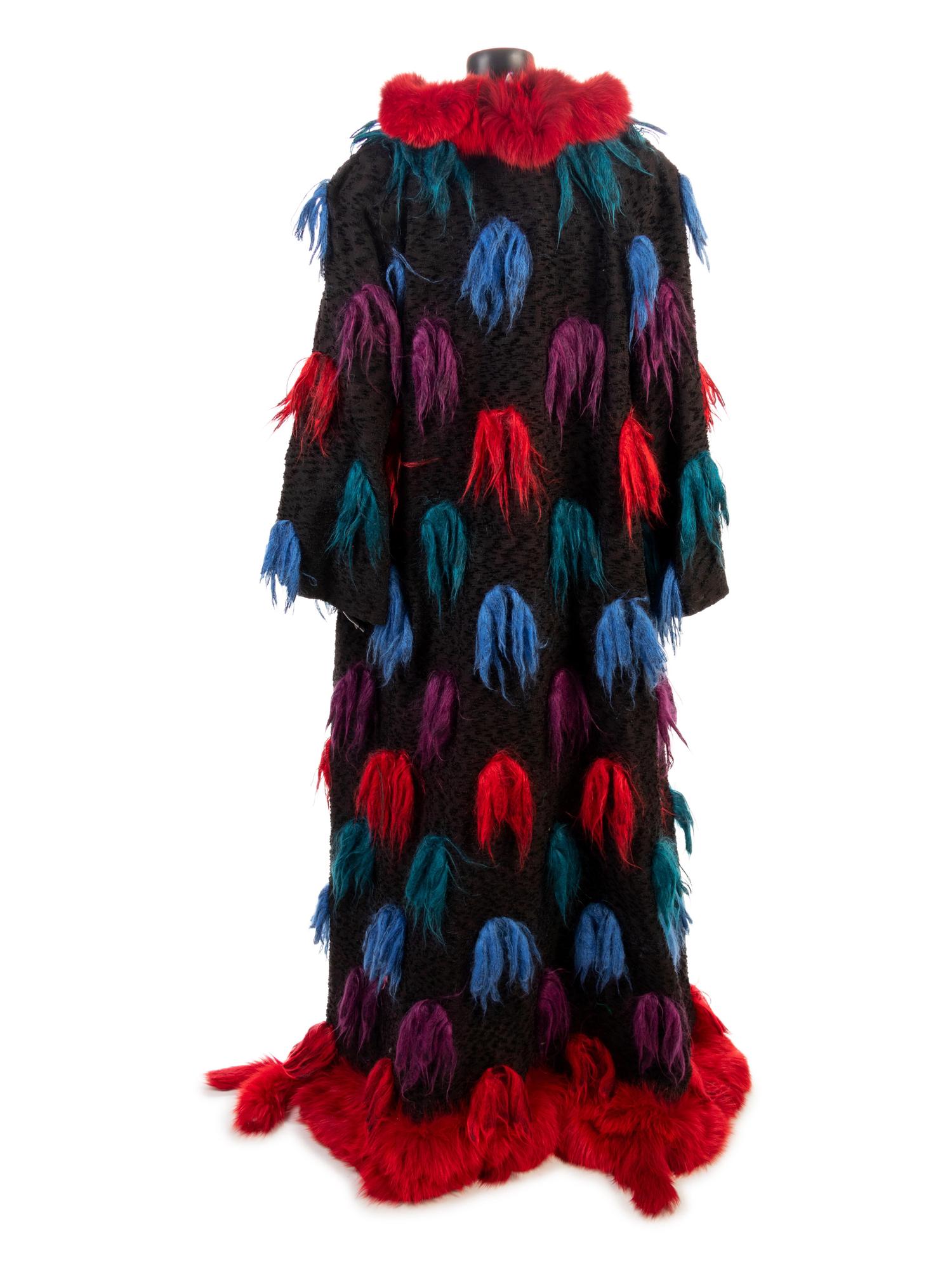 Gai Mattiolo Fur Coat with Velveteen Jumpsuit, 2000s