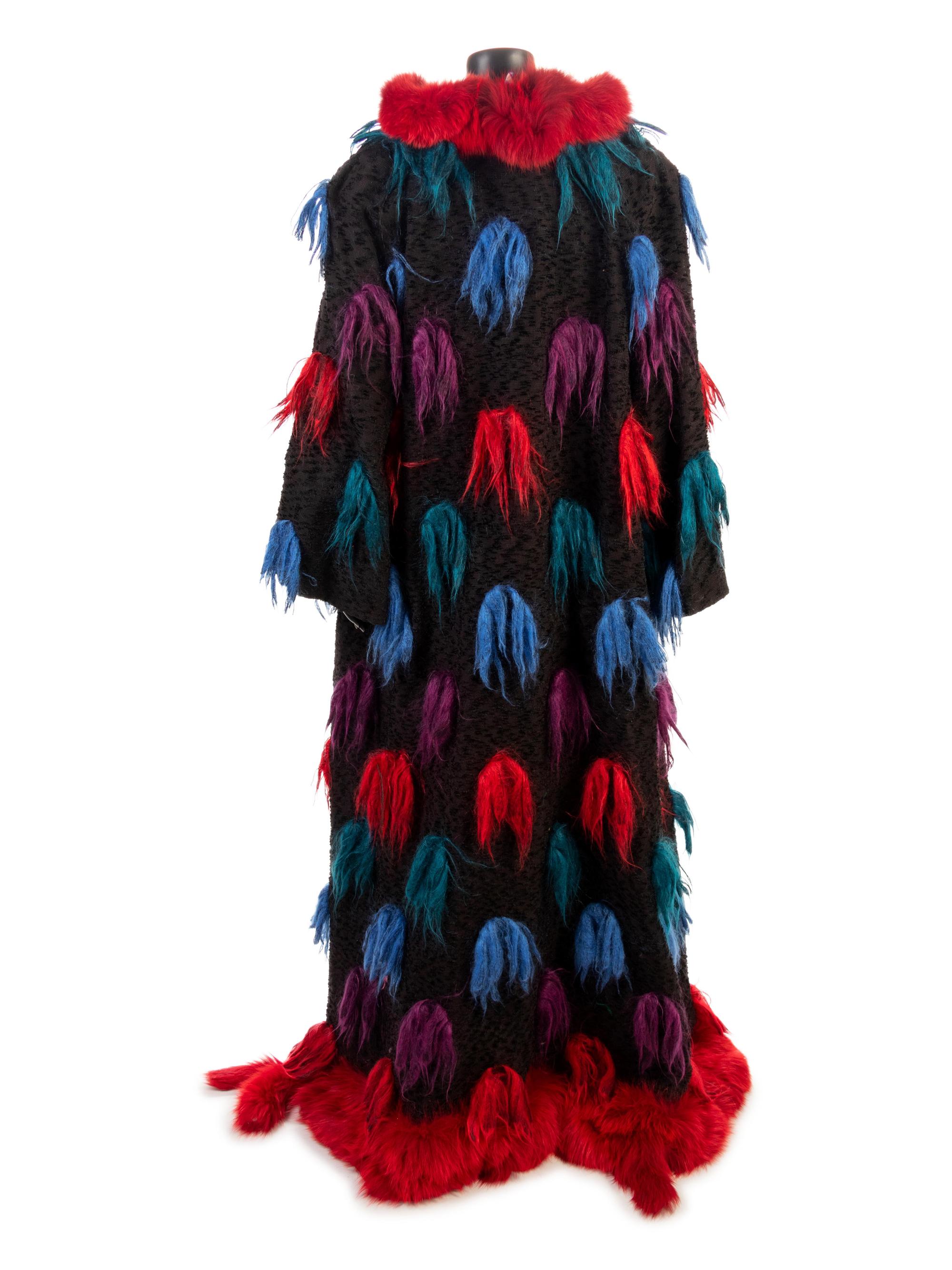 Gai Mattiolo Fur Coat with Velveteen Jumpsuit, 2000s