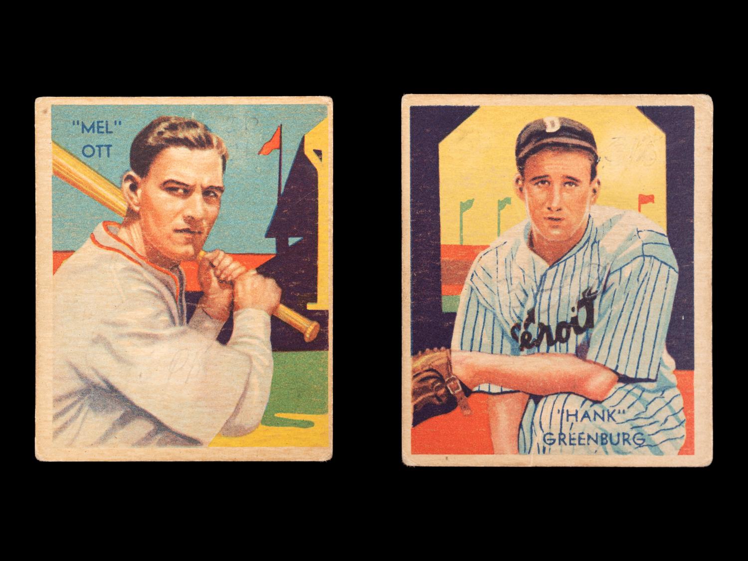 A Group of Hank Greenberg and Mel Ott 1935 National Chicle Diamond Stars Baseball Cards,