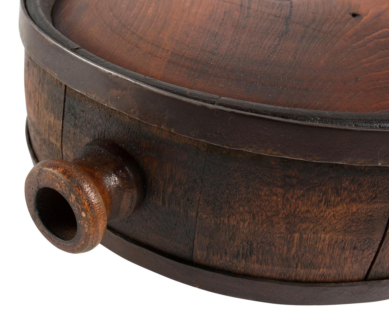 [CIVIL WAR]. Confederate cedar wooden canteen.