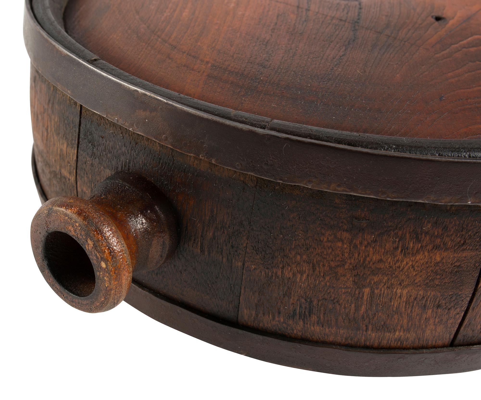 [CIVIL WAR]. Confederate cedar wooden canteen.