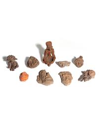 Nine Colima and Other Small Pottery Articles