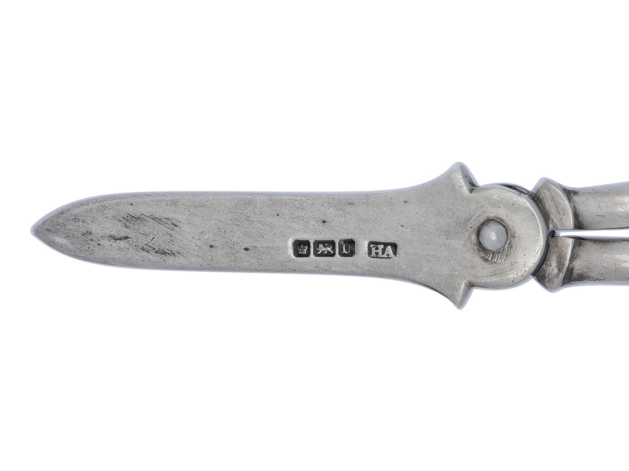 An English Silver Grape Shears