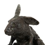 A Japanese Bronze Sculpture of Rabbits