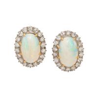 OPAL AND DIAMOND EARRINGS
