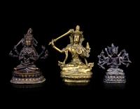 Three Sino-Tibetan Bronze Figures