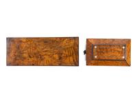 Two English Burlwood Boxes — 19TH CENTURY